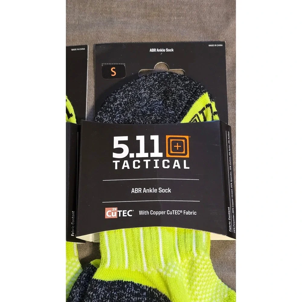 511 Tactical ABR Training Socks Size‎ S CuTec Copper Fabric Ankle 3 Pack